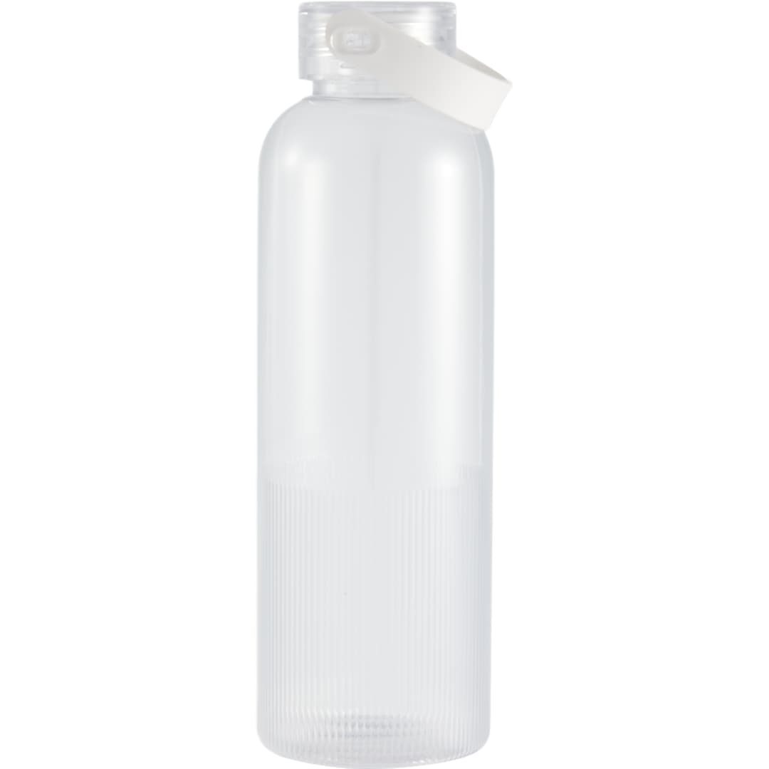 Front View of Clear Prism 24oz  Recycled Plastic Bottle plain