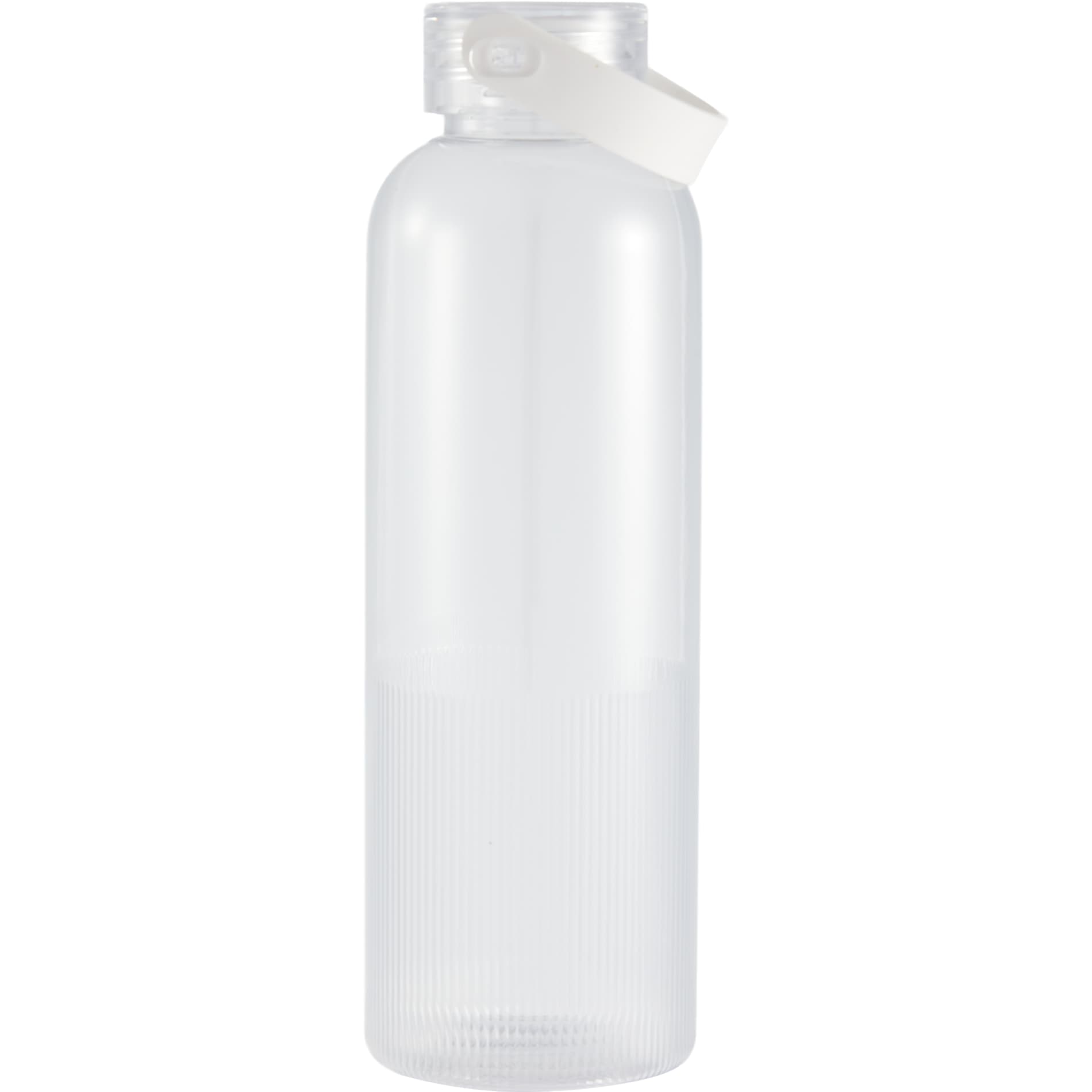 Front View of Clear Prism 24oz  Recycled Plastic Bottle plain