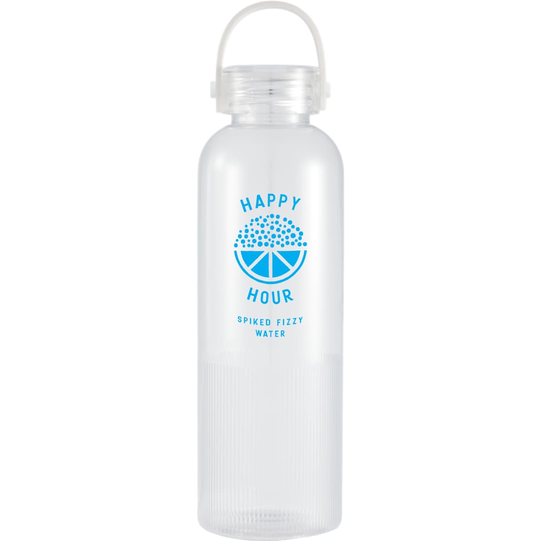 Front View of Clear Prism 24oz  Recycled Plastic Bottle