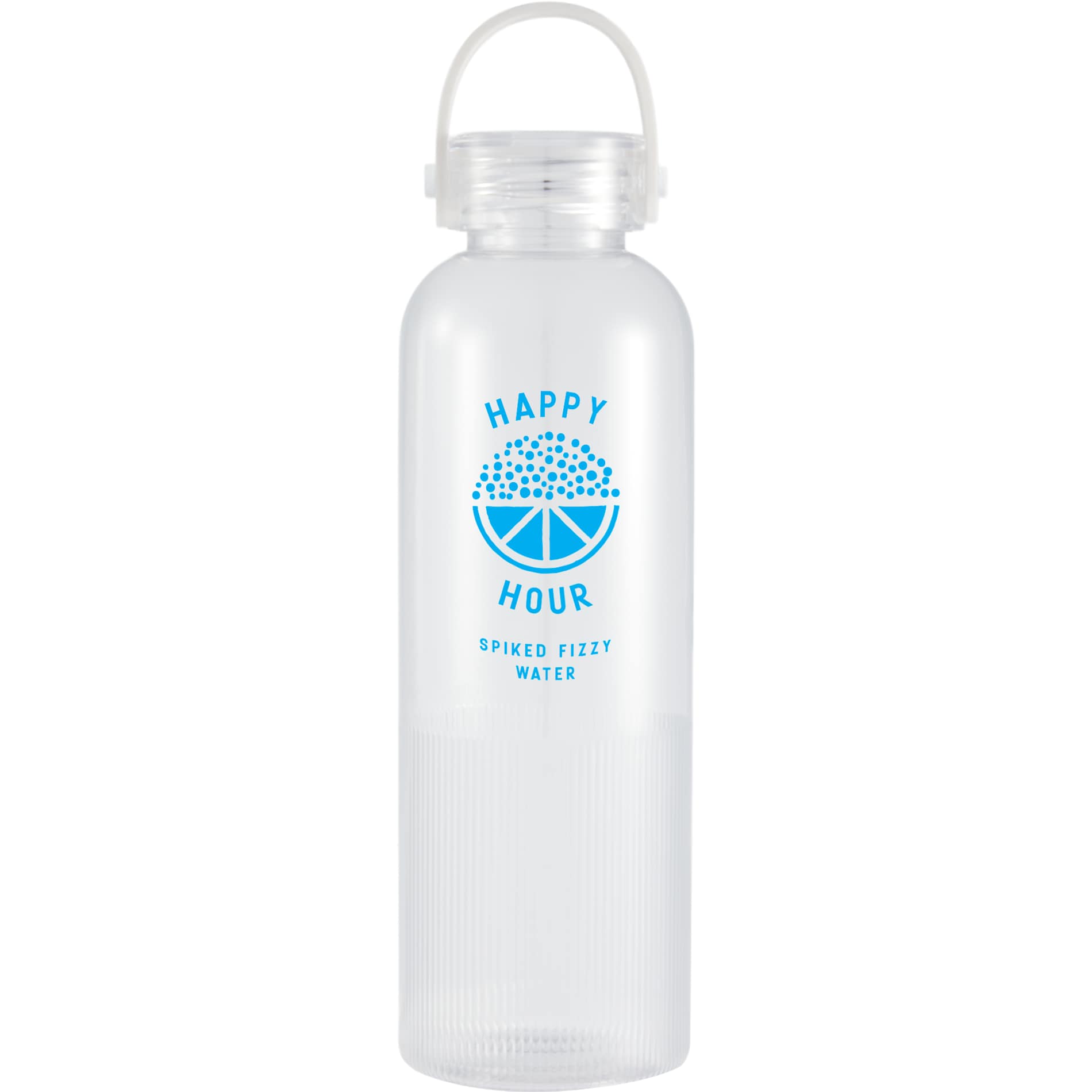 Front View of Clear Prism 24oz  Recycled Plastic Bottle