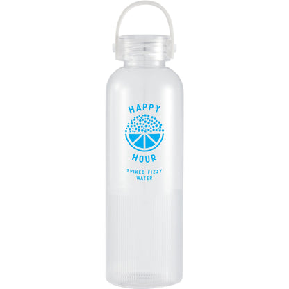 Front View of Clear Prism 24oz  Recycled Plastic Bottle