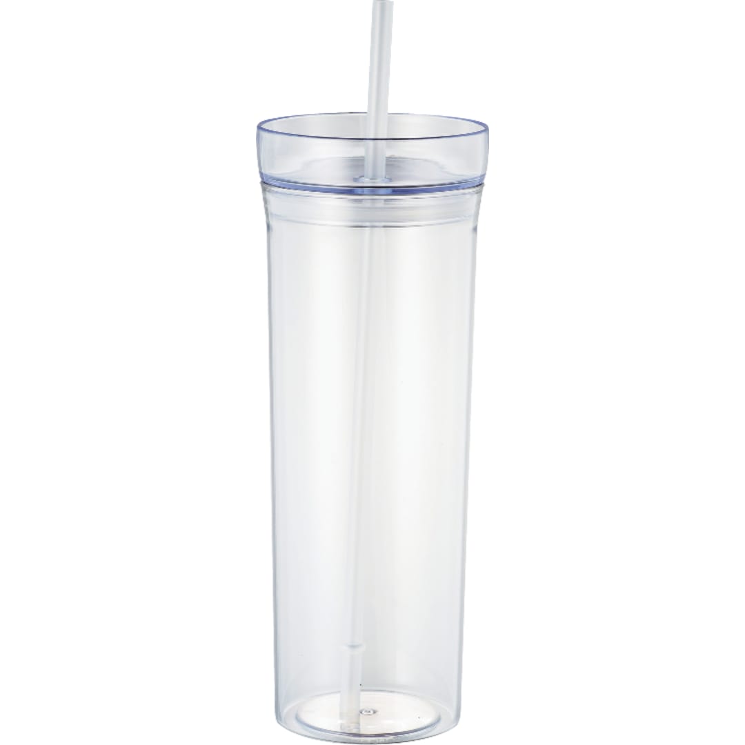 Front View of Clear Sauron 22oz Tumbler with Straw plain