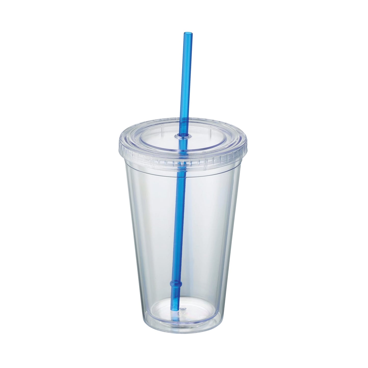 Front View of Clear Sedici Tumbler 16oz plain