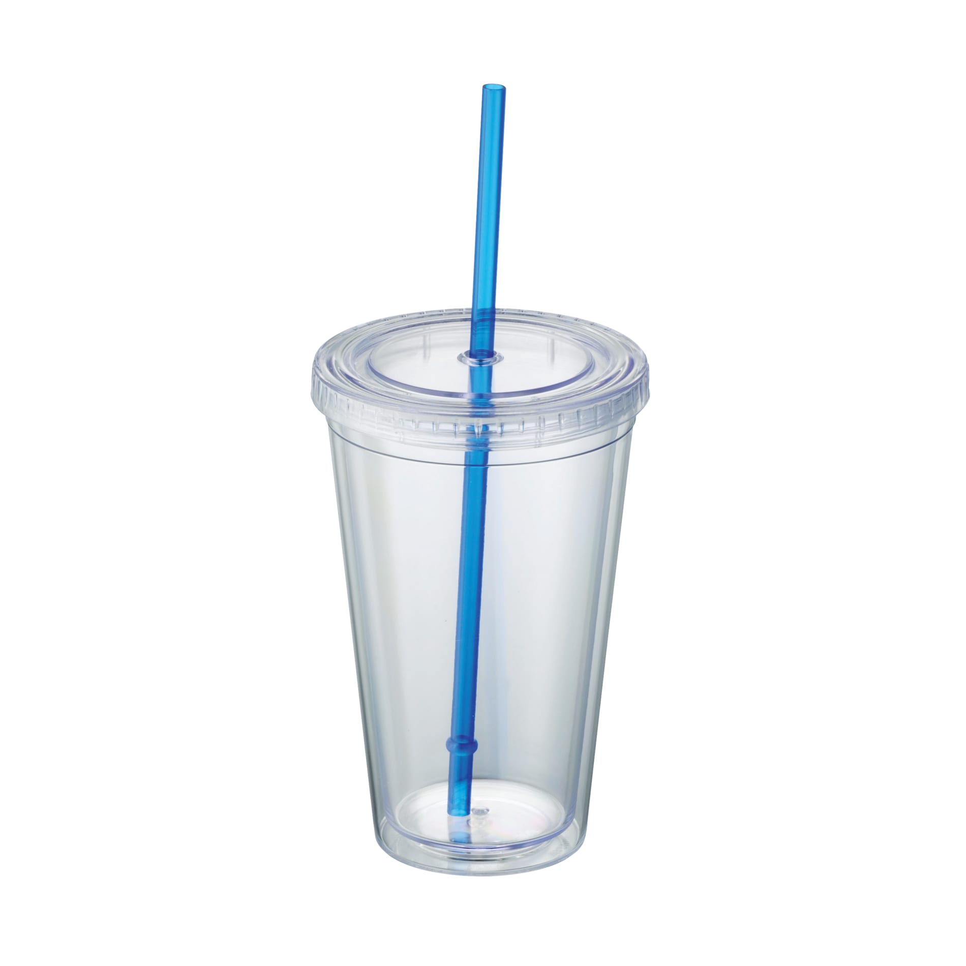 Front View of Clear Sedici Tumbler 16oz plain