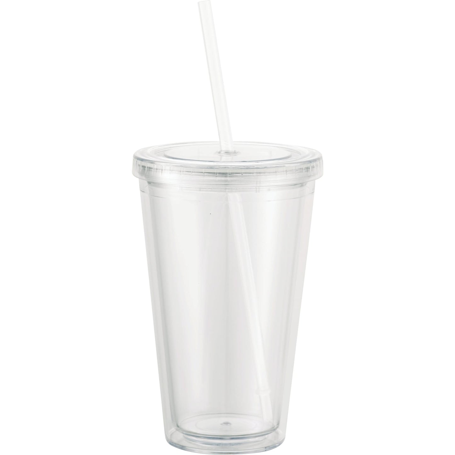Front View of Clear Sedici Tumbler 16oz plain