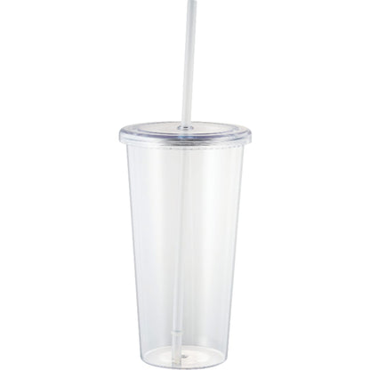 Front View of Clear Sizzle 24oz Tumbler plain