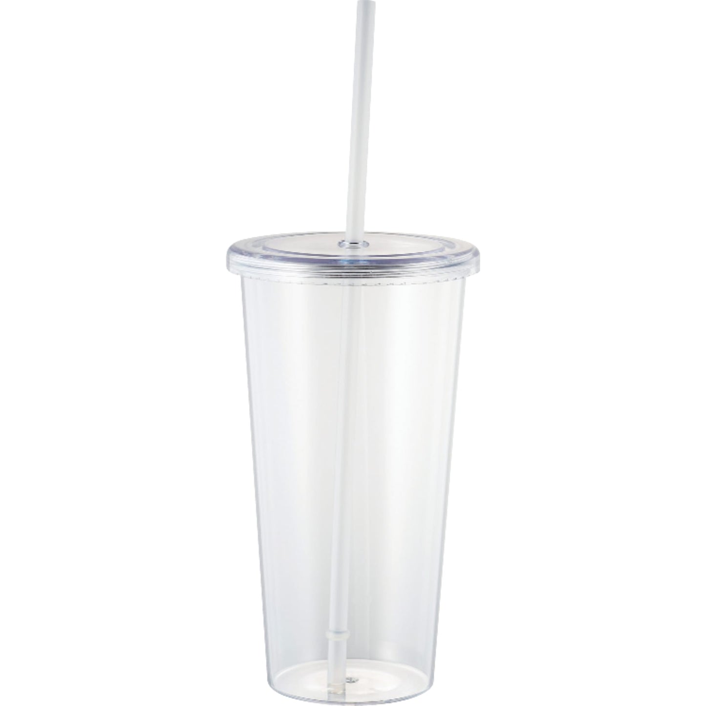 Front View of Clear Sizzle 24oz Tumbler plain
