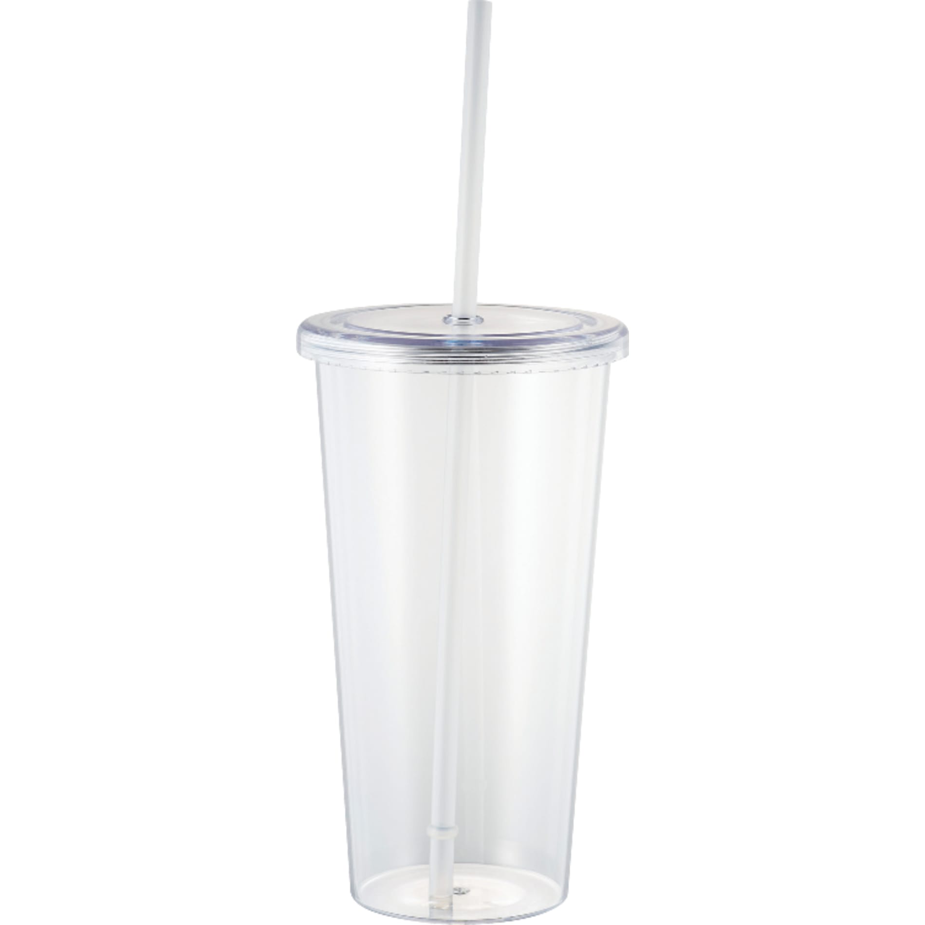 Front View of Clear Sizzle 24oz Tumbler plain