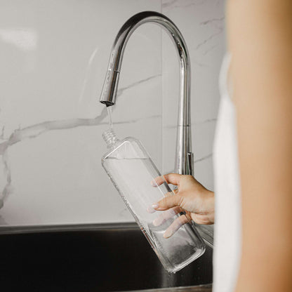 Front View of Clear SLIM Trtian memobottle plain