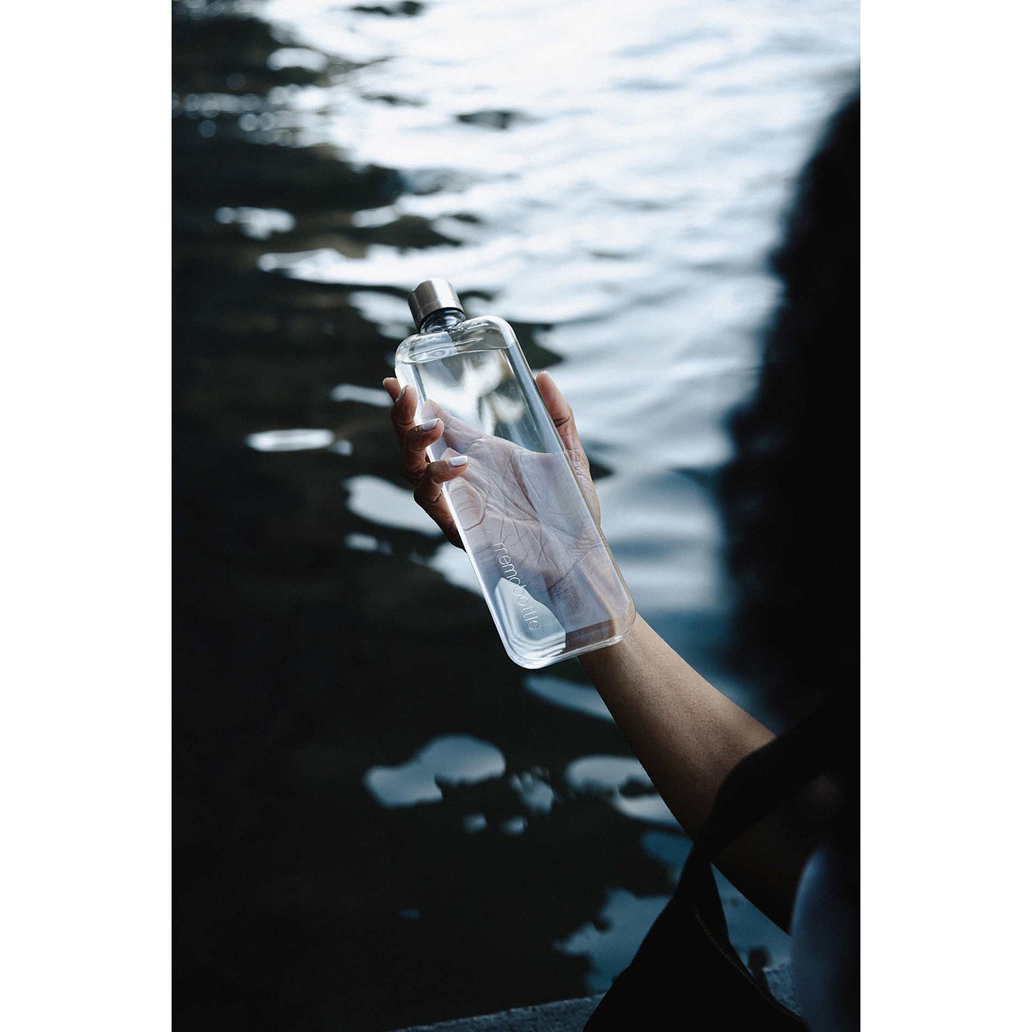 Front View of Clear SLIM Trtian memobottle plain