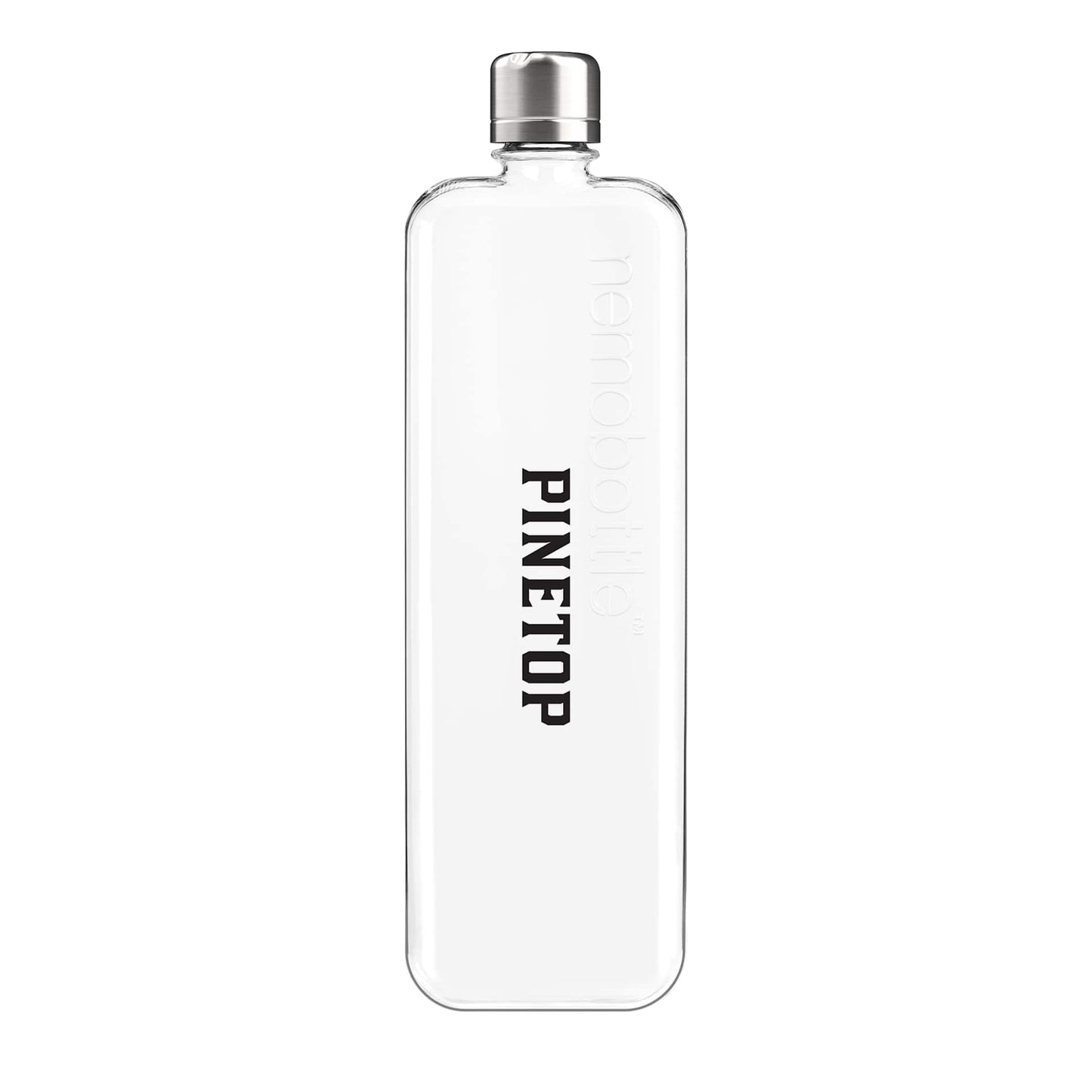 Front View of Clear SLIM Trtian memobottle