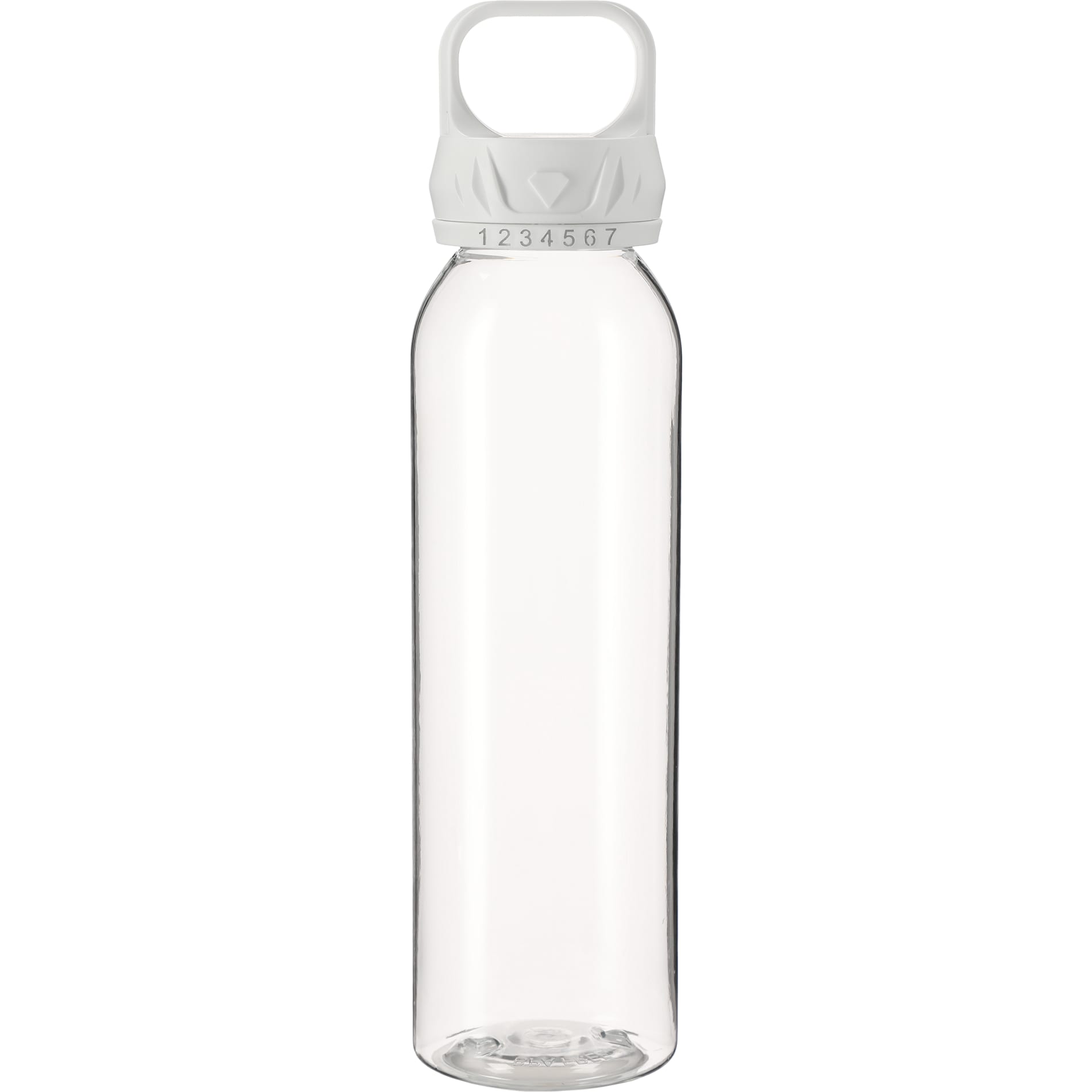 Front View of Clear Smart 22oz Tritan Sports Bottle plain