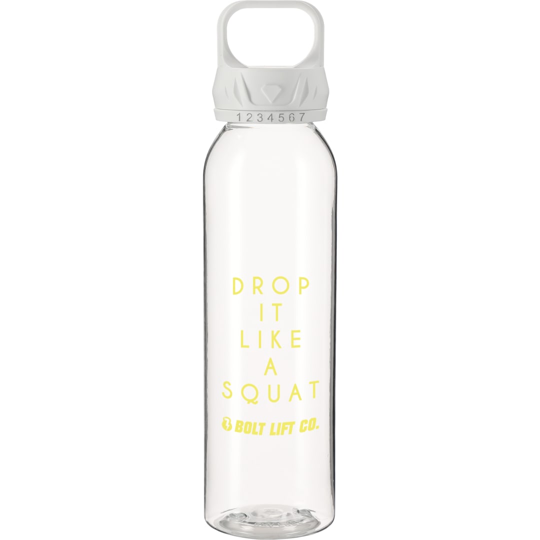 Front View of Clear Smart 22oz Tritan Sports Bottle