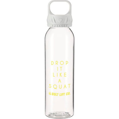 Front View of Clear Smart 22oz Tritan Sports Bottle