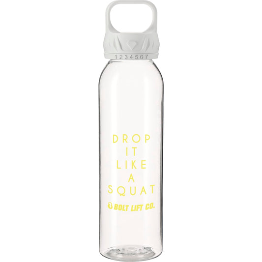 Front View of Clear Smart 22oz Tritan Sports Bottle