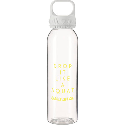 Front View of Clear Smart 22oz Tritan Sports Bottle