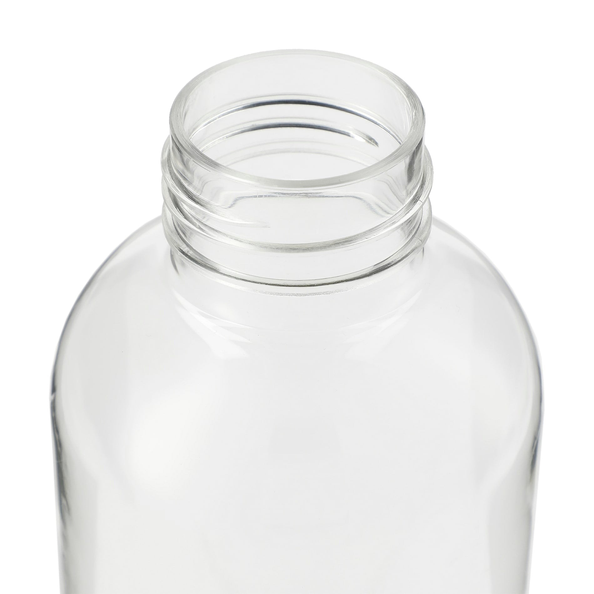 Front View of Clear Sona 22oz RPET Bottle w/ FSC® 100% Bamboo lid