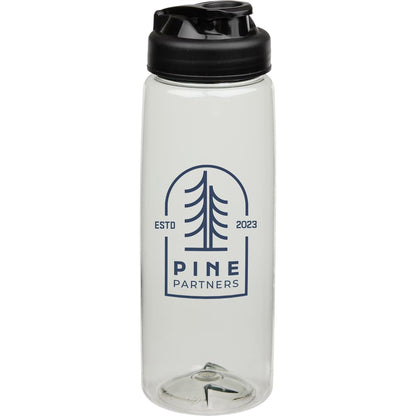 Front View of Clear Surf Bottle w/ Sip-n-Go Lid 26 oz