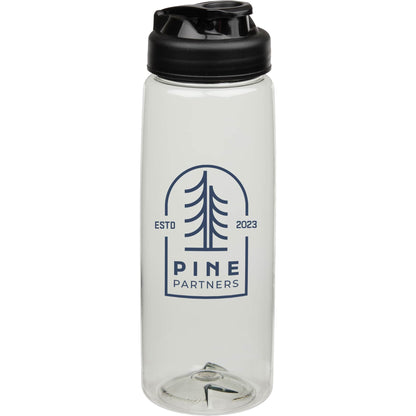 Front View of Clear Surf Bottle w/ Sip-n-Go Lid 26 oz