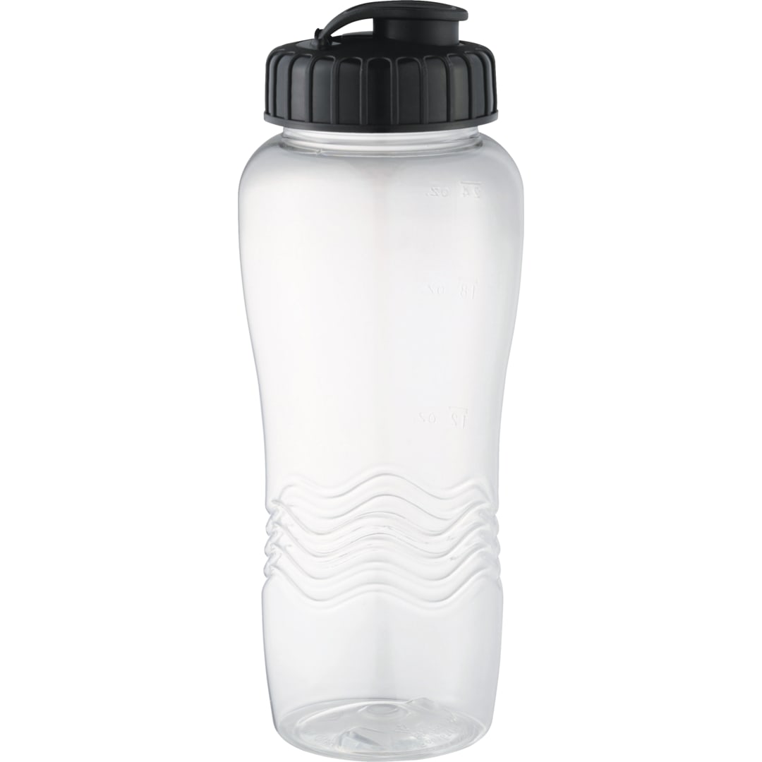 Front View of Clear Surfside 26oz Sports Bottle plain