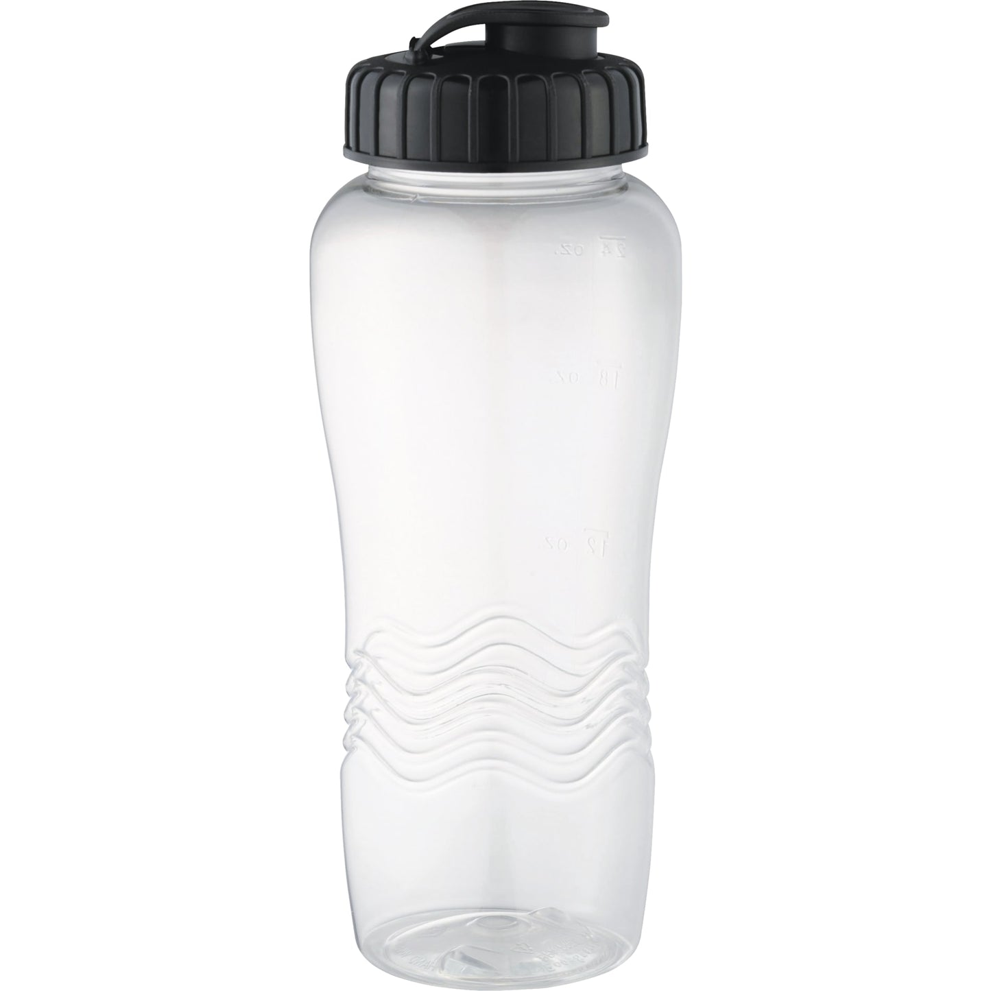 Front View of Clear Surfside 26oz Sports Bottle plain