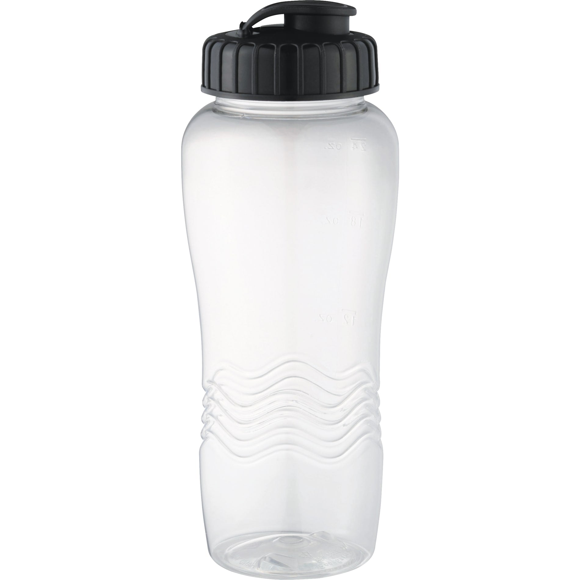 Front View of Clear Surfside 26oz Sports Bottle plain
