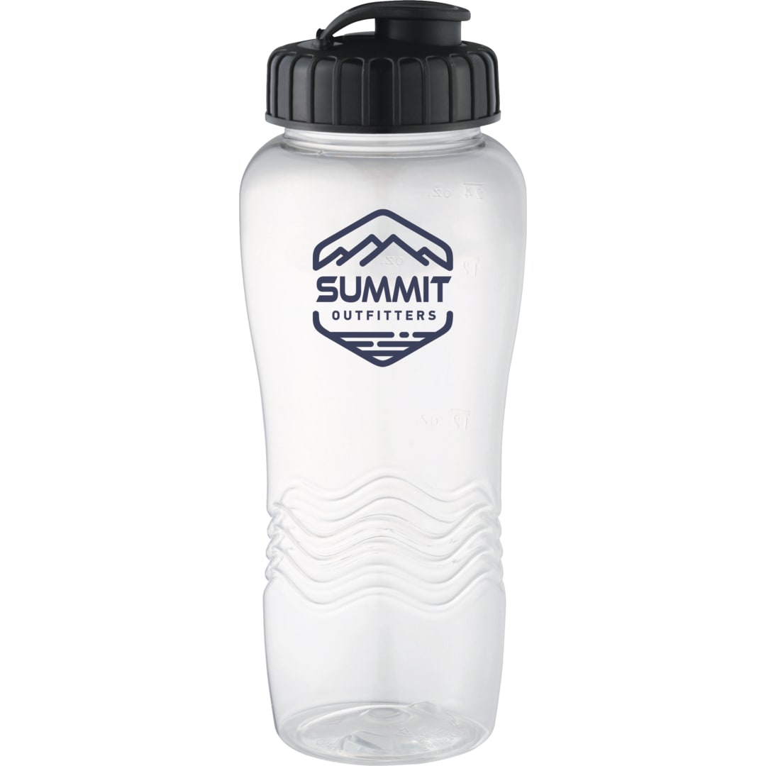 Front View of Clear Surfside 26oz Sports Bottle