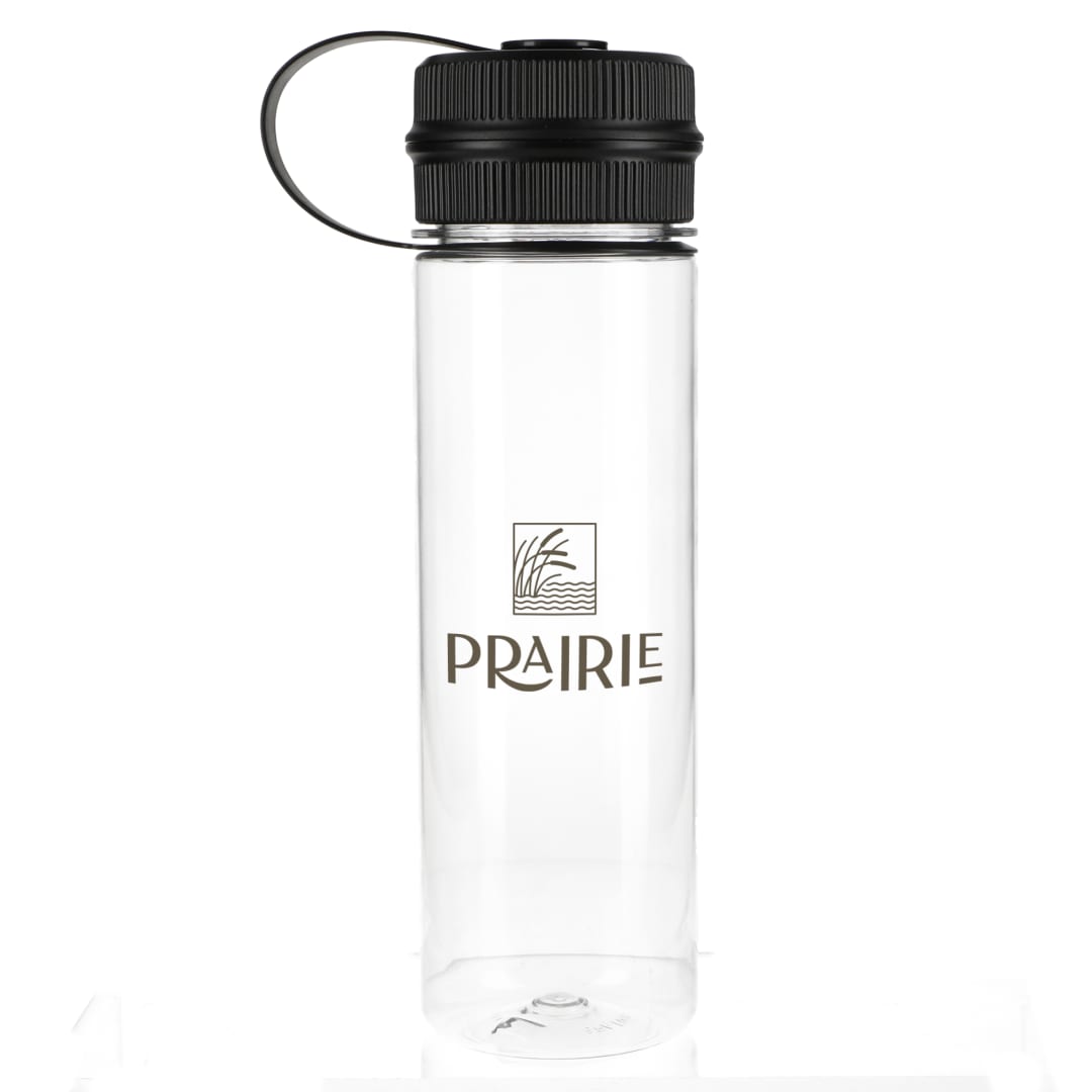 Front View of Clear Venture Recycled R-PET Sports Bottle 21oz