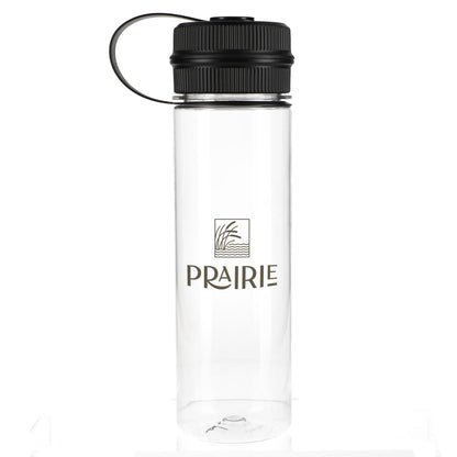 Front View of Clear Venture Recycled R-PET Sports Bottle 21oz