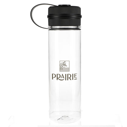 Front View of Clear Venture Recycled R-PET Sports Bottle 21oz