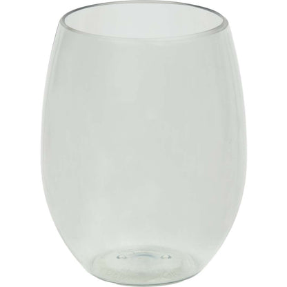 Front View of Clear Veranda Wine Tumbler 16 oz plain