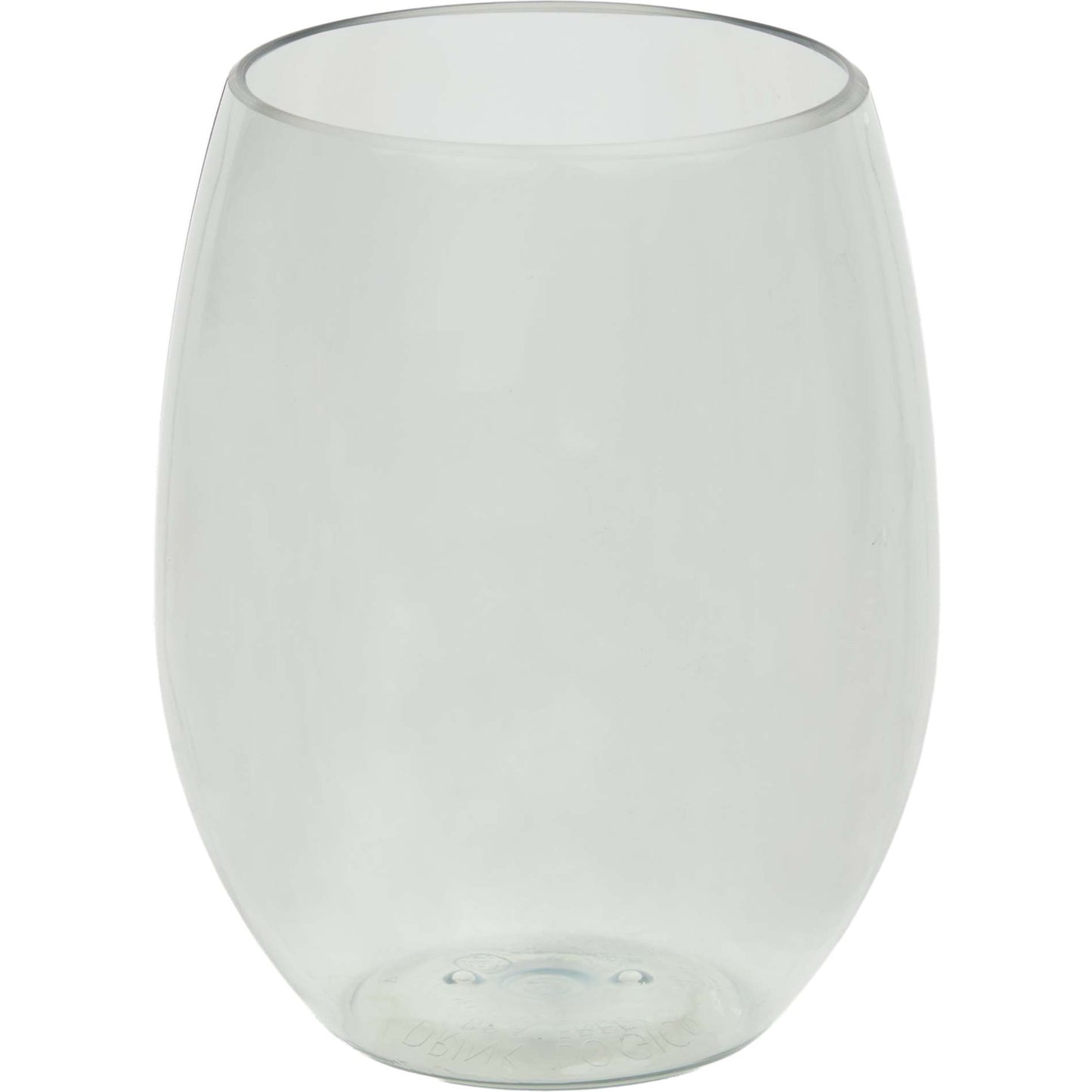 Front View of Clear Veranda Wine Tumbler 16 oz plain