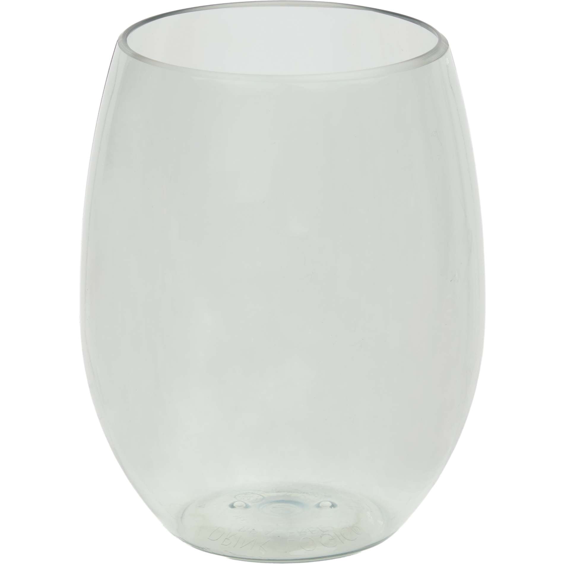 Front View of Clear Veranda Wine Tumbler 16 oz plain