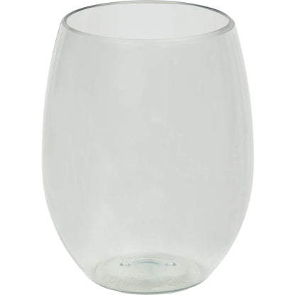 Front View of Clear Veranda Wine Tumbler 16 oz plain