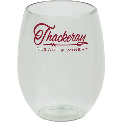 Front View of Clear Veranda Wine Tumbler 16 oz