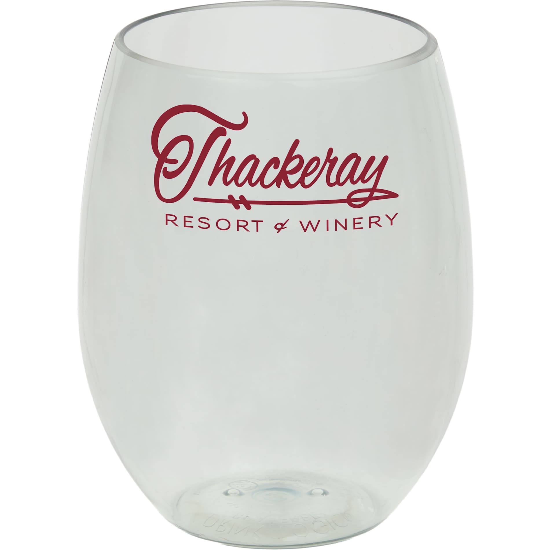 Front View of Clear Veranda Wine Tumbler 16 oz