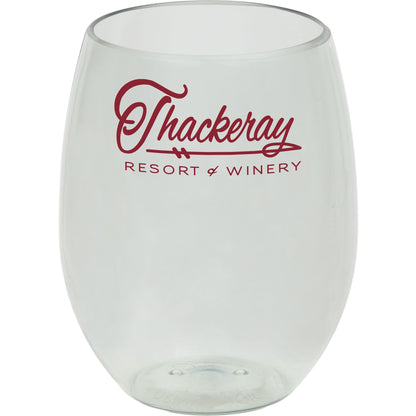 Front View of Clear Veranda Wine Tumbler 16 oz