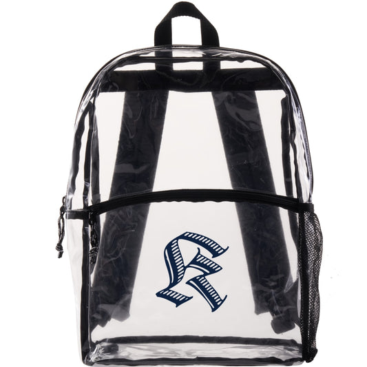 Front View of Clear Vue Clear PVC Backpack