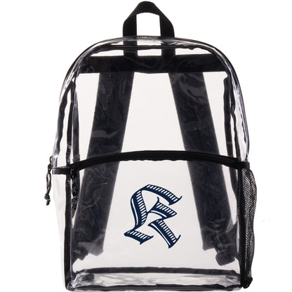 Front View of Clear Vue Clear PVC Backpack
