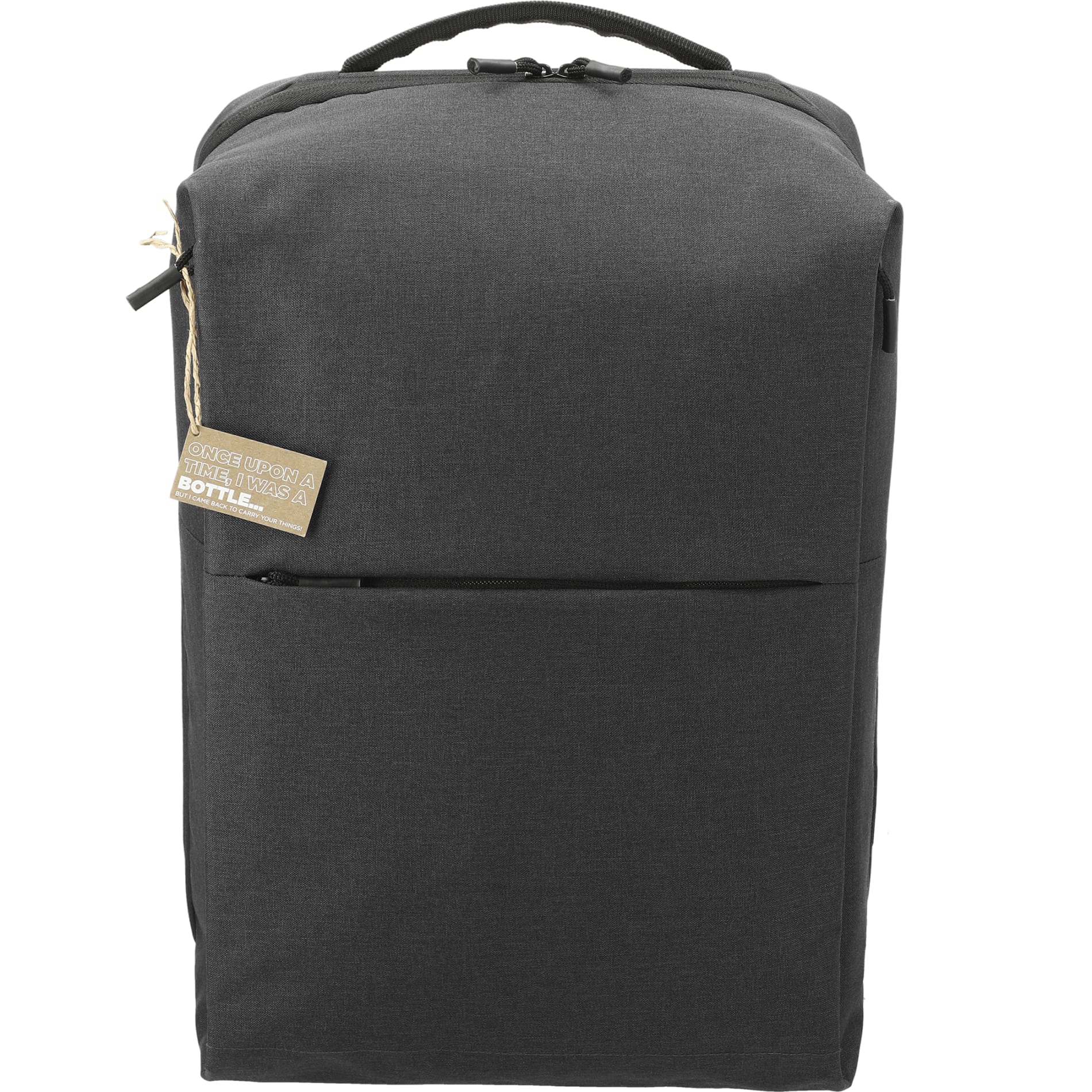 Front View of Gray Aft Recycled 15" Computer Backpack plain