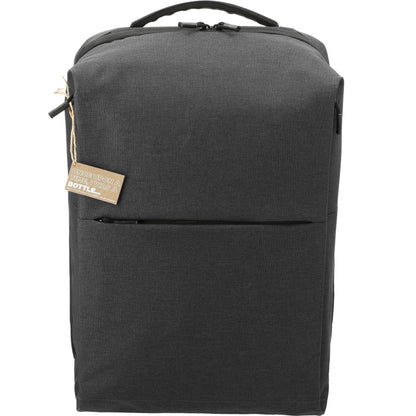 Front View of Gray Aft Recycled 15" Computer Backpack plain