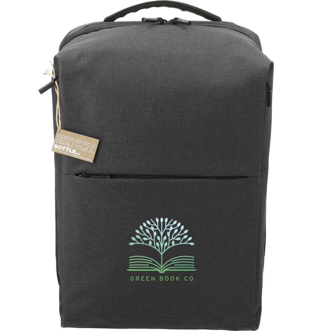 Front View of Gray Aft Recycled 15" Computer Backpack