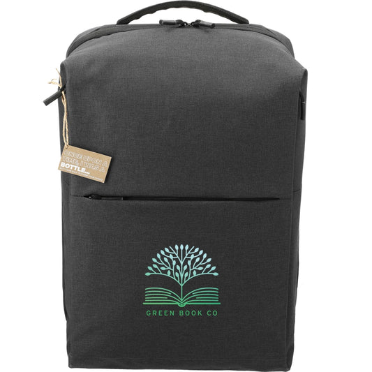 Front View of Gray Aft Recycled 15" Computer Backpack