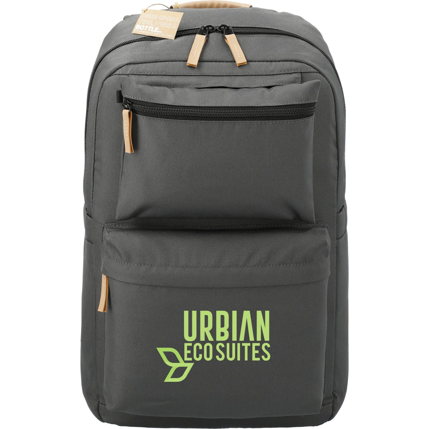 Front View of Gray Aft Recycled 15" Computer Modular Backpack