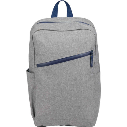 Front View of Gray Angle Recycled 15" Laptop Backpack plain