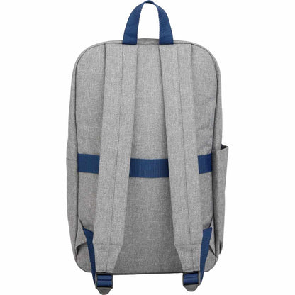 Front View of Gray Angle Recycled 15" Laptop Backpack