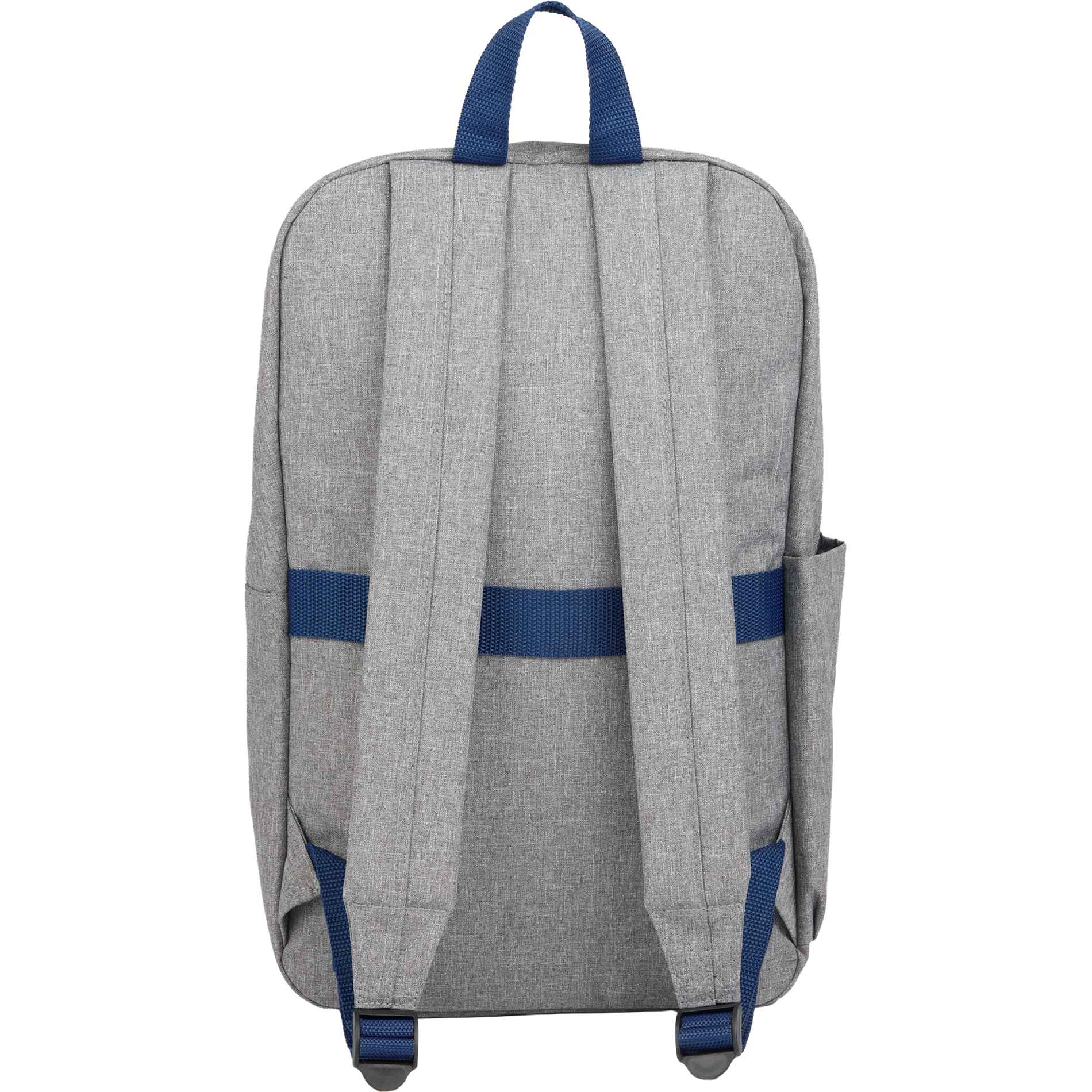Front View of Gray Angle Recycled 15" Laptop Backpack
