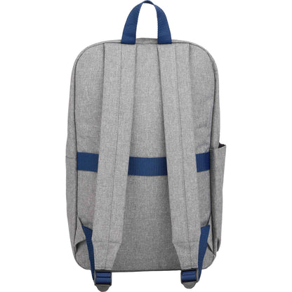 Front View of Gray Angle Recycled 15" Laptop Backpack
