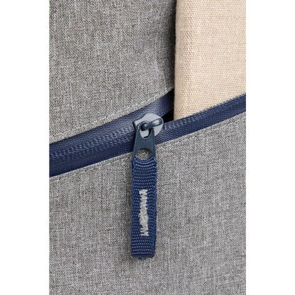 Front View of Gray Angle Recycled 15" Laptop Backpack