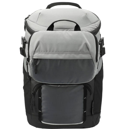 Front View of Gray Arctic Zone® Repreve® Backpack Cooler with Sling plain